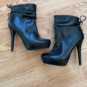 Thalia Sodi Black Heeled Ankle Boots